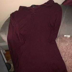 Burgundy dress